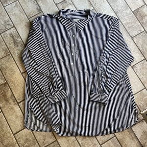 Talbots 3X blue/white striped